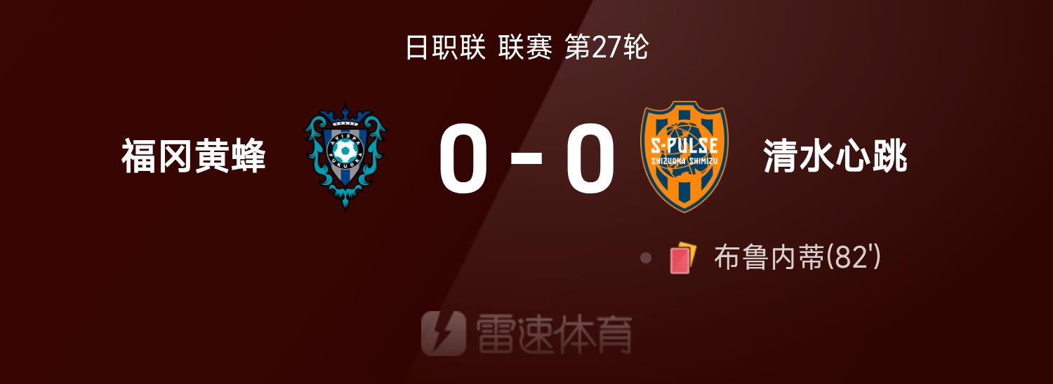Bản tin trận đấu J-League: Cả hai đội đều không ghi được bàn thắng, trận đấu kết thúc với tỷ số hòa 0-0 khi Fukuoka Hornets hòa Shimizu S-Pulse 0-0