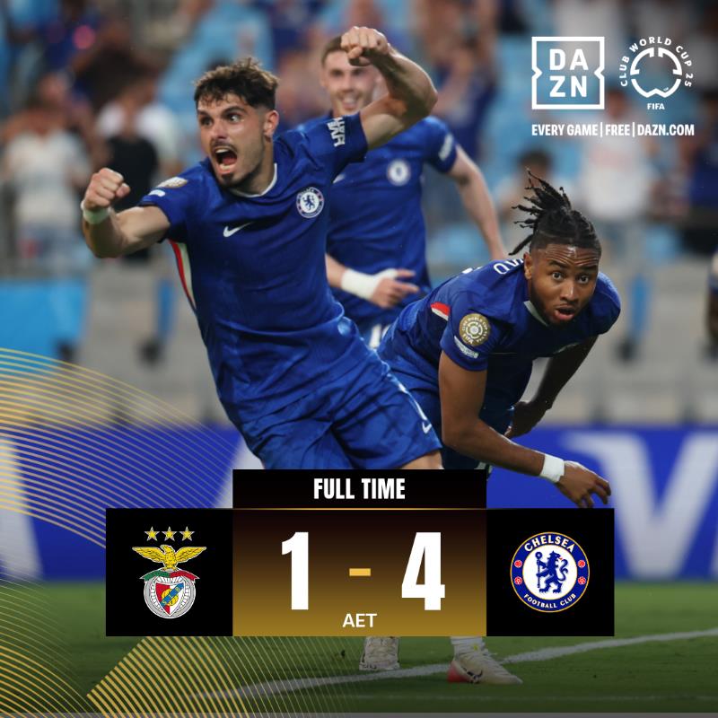 Chelsea 4-1 Benfica: gián đoạn vì thời tiết, phạt đền trong hiệp phụ, thẻ đỏ trong hiệp phụ, 3 bàn thắng liên tiếp Chelsea 4-1 Benfica: gián đoạn vì thời tiết, phạt đền trong hiệp phụ, thẻ đỏ trong hiệp phụ, 3 bàn thắng liên tiếp