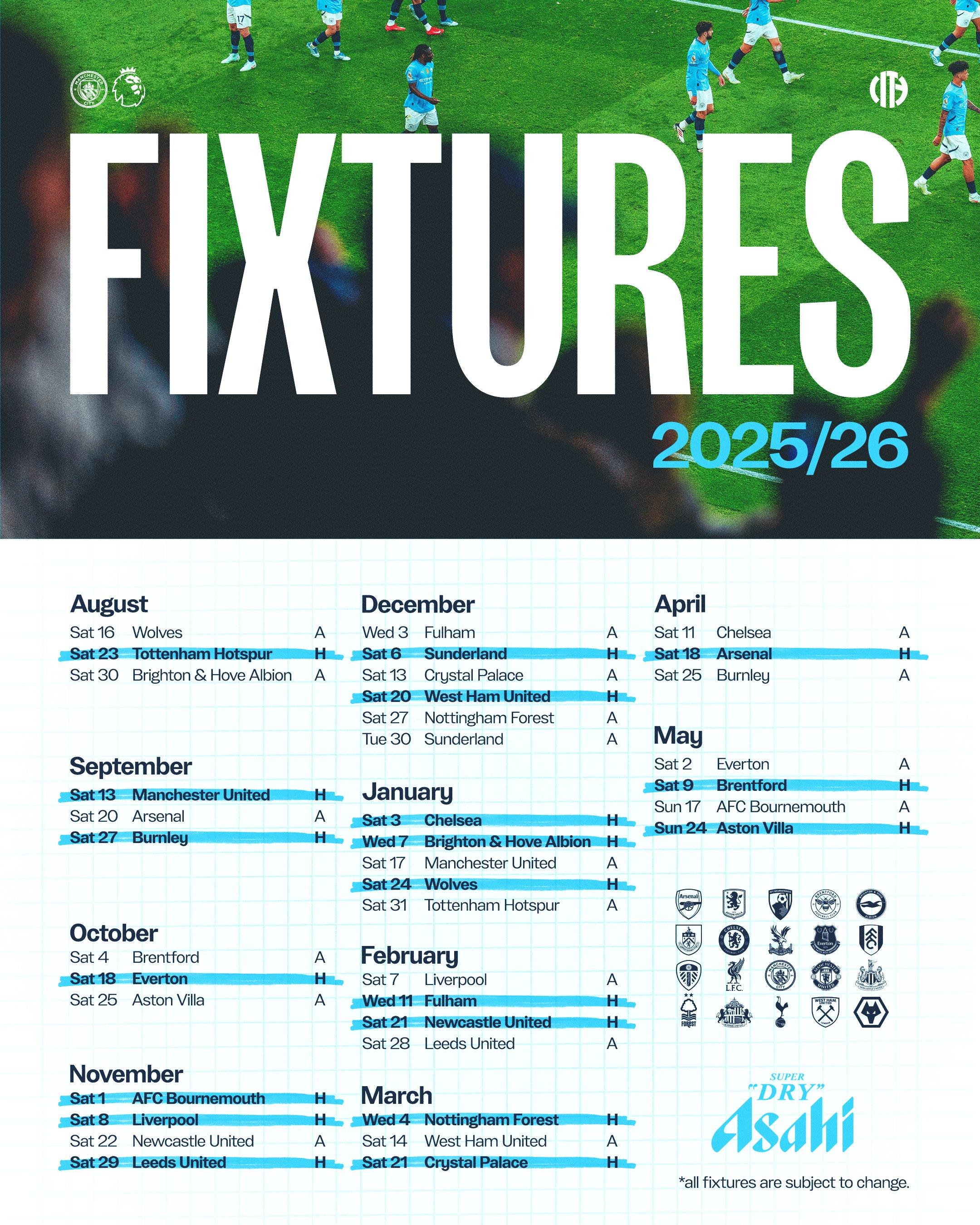 Lịch thi đấu Ngoại hạng Anh mới của Manchester City: Trận mở màn gặp Wolves, vòng 4 và vòng 5 gặp Manchester United và Arsenal Lịch thi đấu Ngoại hạng Anh mới của Manchester City: Trận mở màn gặp Wolves, vòng 4 và vòng 5 gặp Manchester United và Arsenal