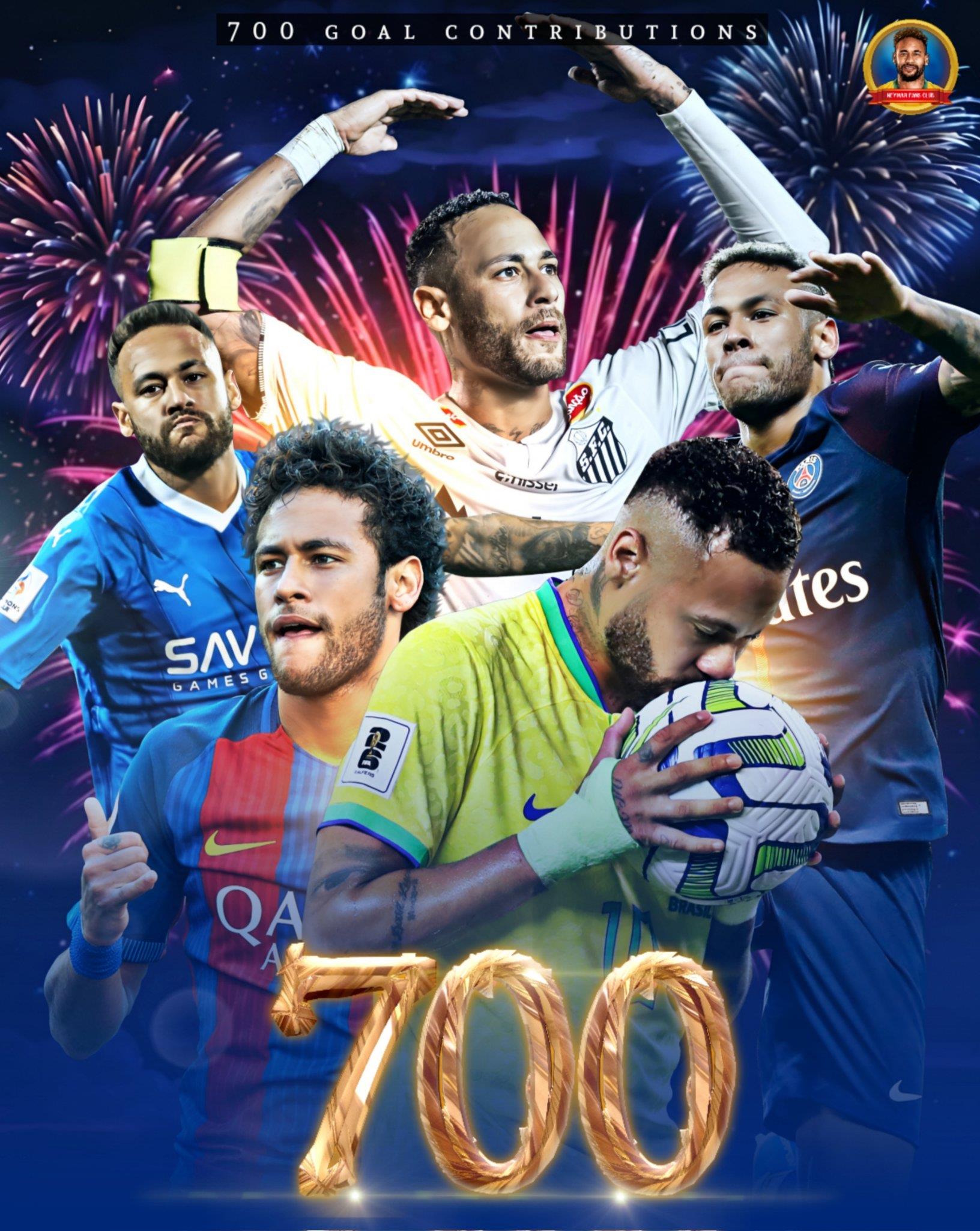 Cột mốc! Neymar đã ghi bàn thắng quyết định tại giải đấu Brazil, kiến tạo 700 bàn thắng trong 732 trận đấu trong sự nghiệp Cột mốc! Neymar đã ghi bàn thắng quyết định tại giải đấu Brazil, kiến tạo 700 bàn thắng trong 732 trận đấu trong sự nghiệp