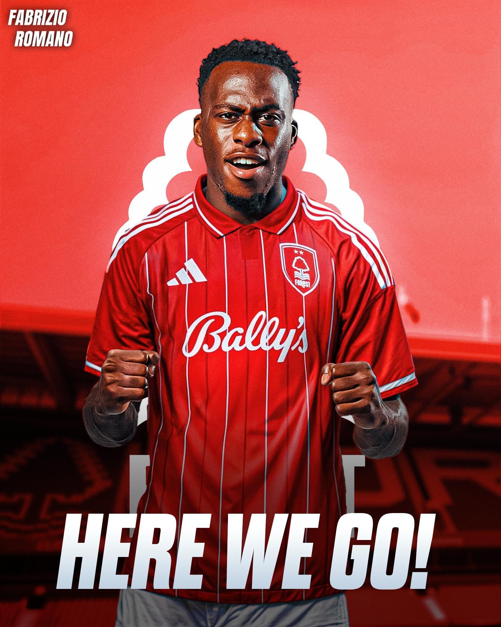 HWG! Romano: Nottingham Forest ký hợp đồng với tiền đạo Muyinga của Rennes với giá 31,5 triệu euro HWG! Romano: Nottingham Forest ký hợp đồng với tiền đạo Muyinga của Rennes với giá 31,5 triệu euro