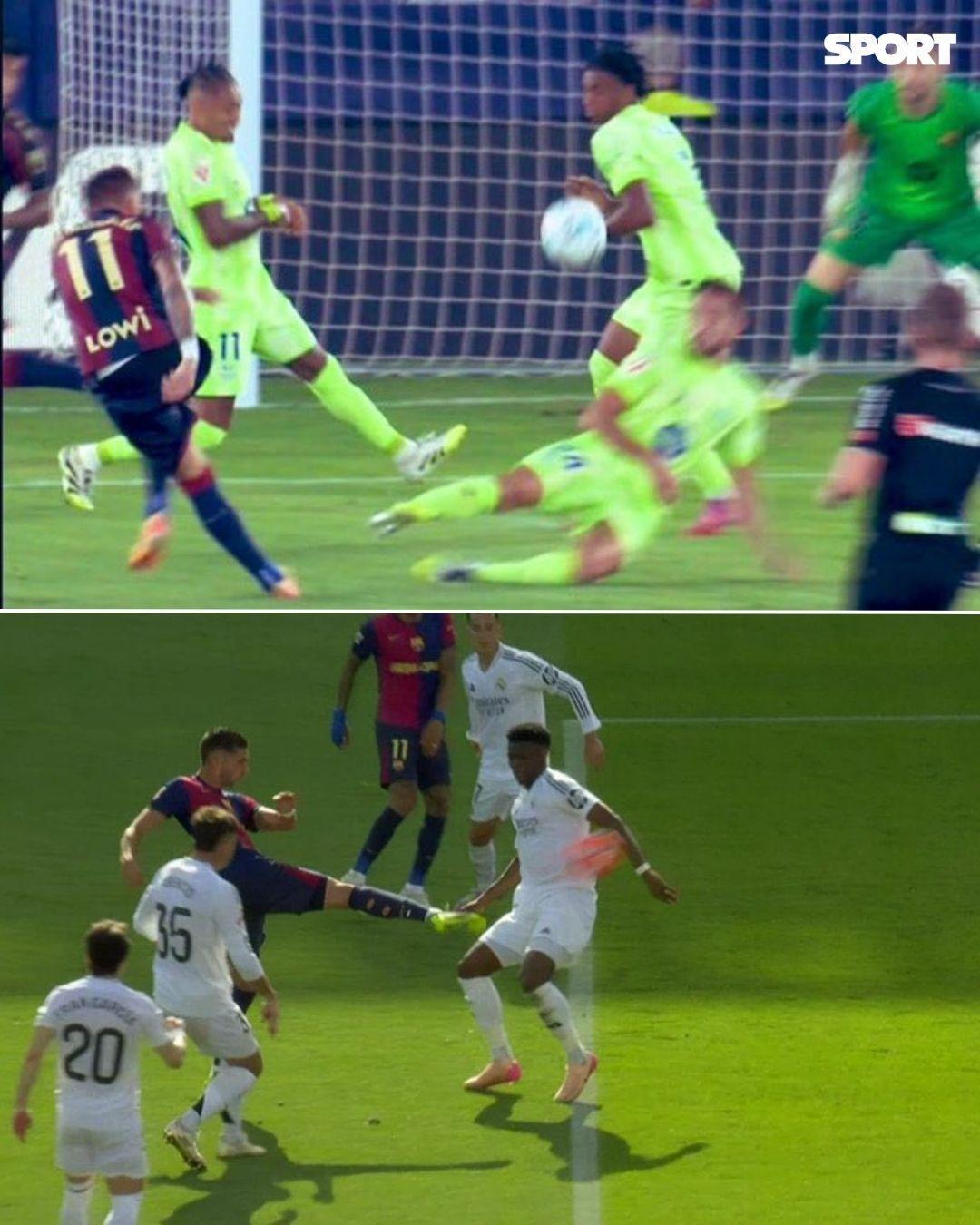 Pedri: Mùa giải trước, pha chạm tay của Chuuameni rõ ràng không được công nhận, nhưng hôm nay pha chạm tay của Balde lại được hưởng quả phạt đền Pedri: Mùa giải trước, pha chạm tay của Chuuameni rõ ràng không được công nhận, nhưng hôm nay pha chạm tay của Balde lại được hưởng quả phạt đền